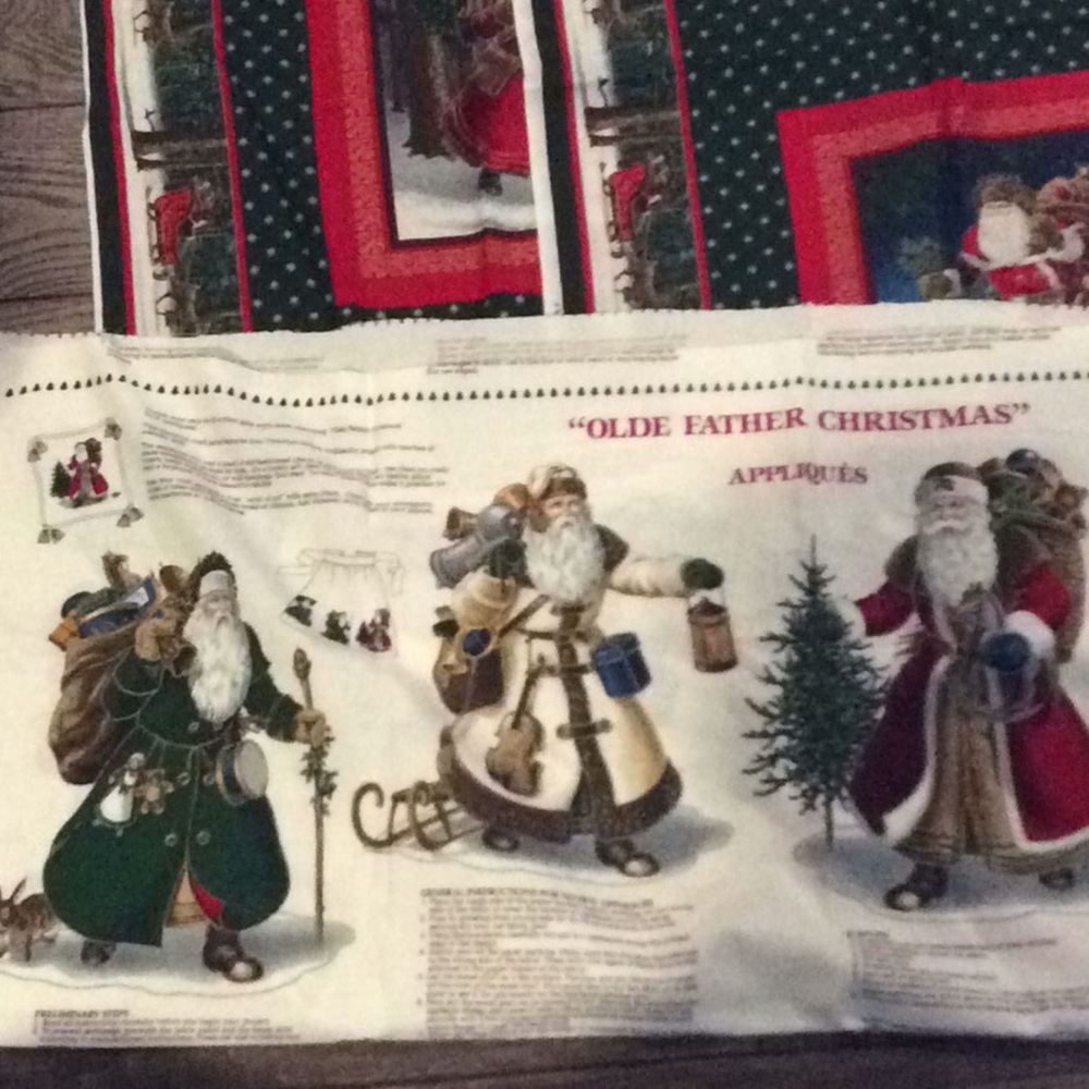 Santa and Angel Christmas Fabric Panels - Picture 3 of 3